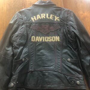 Genuine Heavy Harley Davidson Leather Jacket women’s Size S